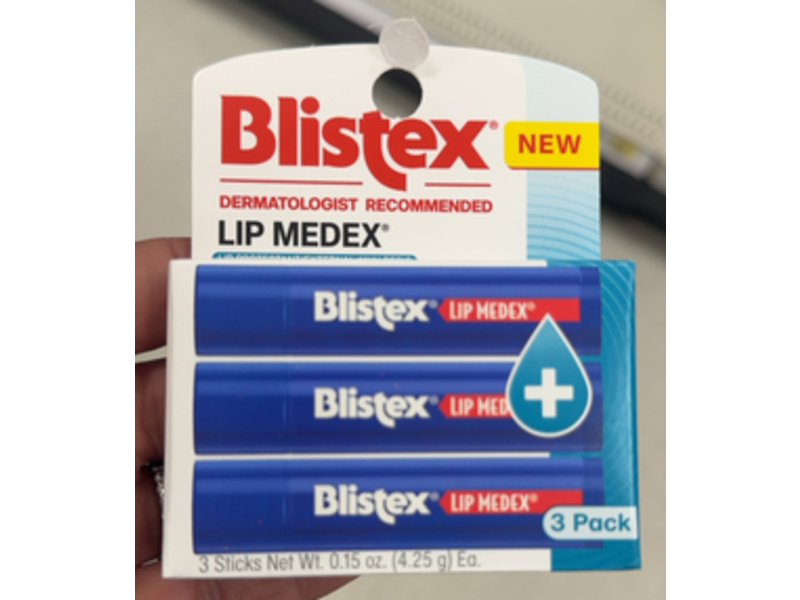 Blistex Lip Medex Lip Protectant Stick, 0.15 oz/4.25 g, Pack Of 3