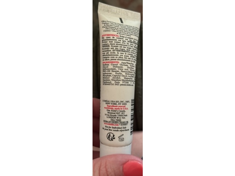 Kiehl's Since 1851 Ultra Facial Barrier-Hydrating Cleanser, 1.01 fl oz/30 mL