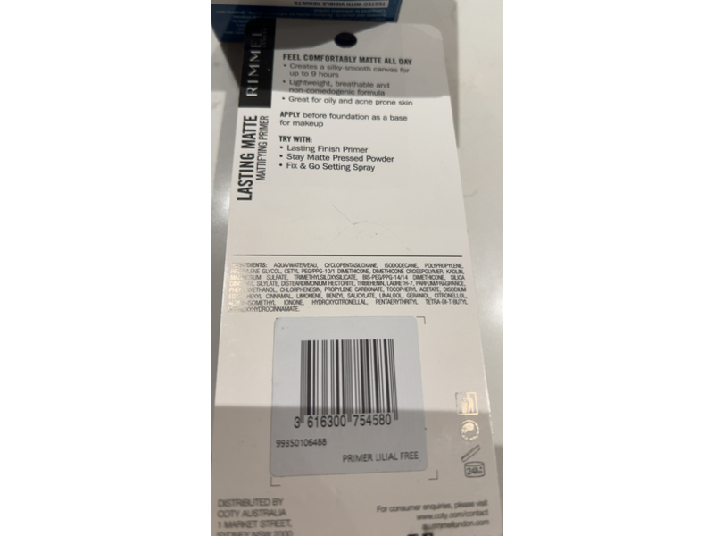 Rimmel London Lasting Matte Primer, 1 fl oz/30 mL
