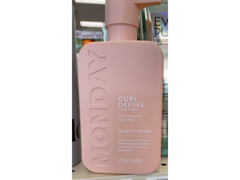 Monday Haircare Curl Define + Peptides Conditioner, 12 fl oz/354 mL