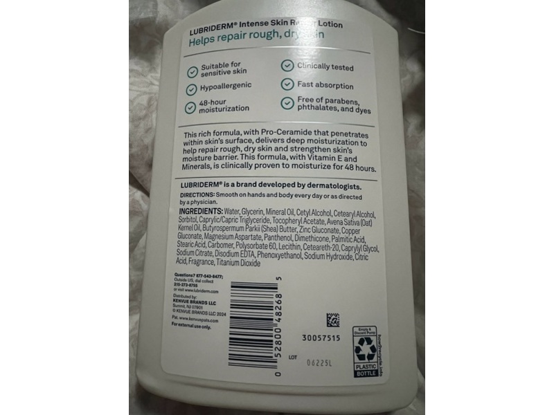 Lubriderm Intense Skin Repair Lotion, 16 fl oz/473 mL