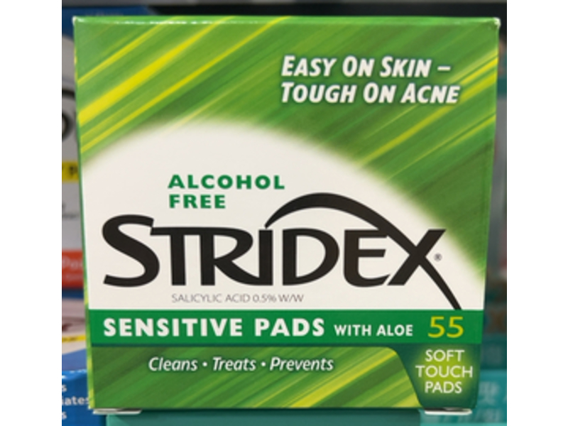 Stridex Sensitive Soft Touch Pads, Aloe, 55 count