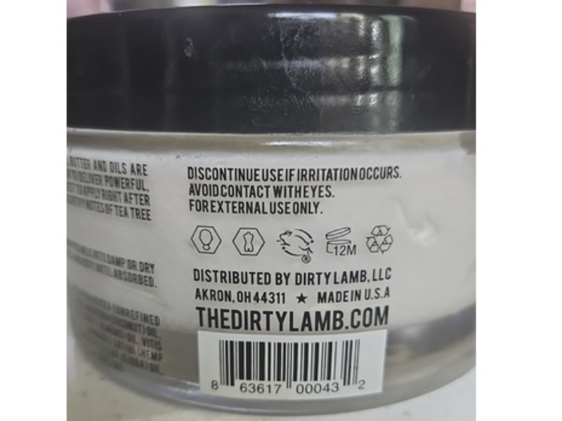 Dirty Lamb Whipped Body Milk, 7 oz/200 g