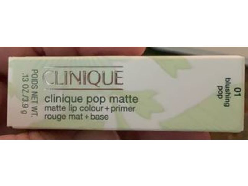 Clinique Pop Matte Lip Colour + Primer, 01 Blushing Pop, 0.13 oz/3.9 g