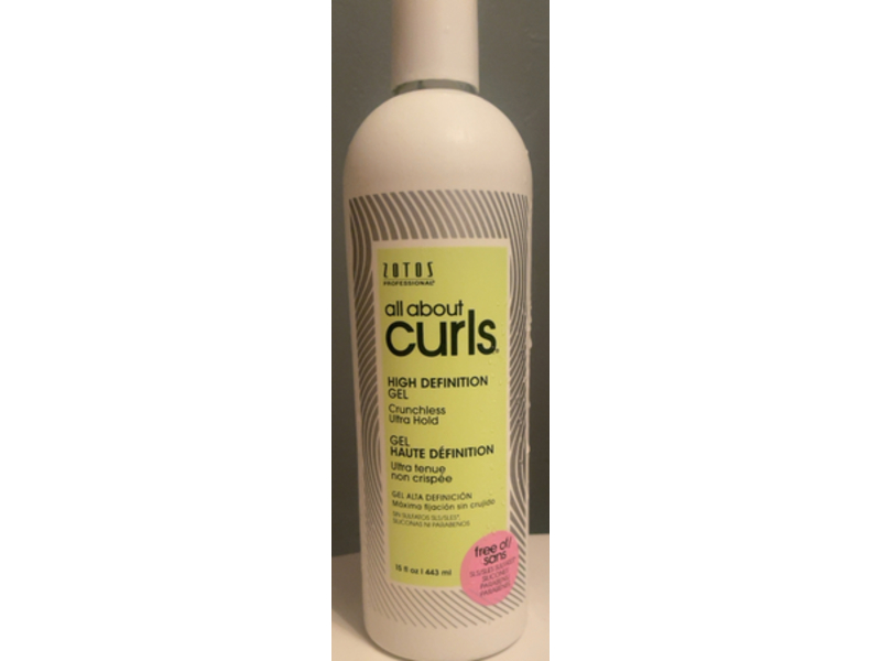 Zotos Professional All About Curls High Definition Gel, Sulfate Free,15 fl oz/443 mL