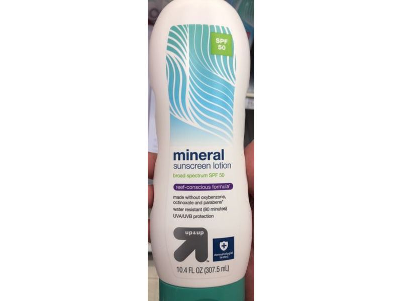 up&up Mineral Sunscreen Lotion, SPF 50, 10.4 fl oz/307.5 mL