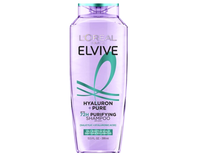 L'Oreal Paris Elvive Hyaluron+Pure Purifying Shampoo, 13.5 fl oz/400 mL