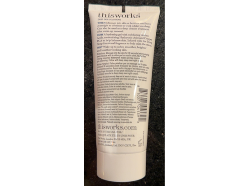Thisworks Deep Sleep Overnight Cleanser, 3.3 fl oz/100 mL