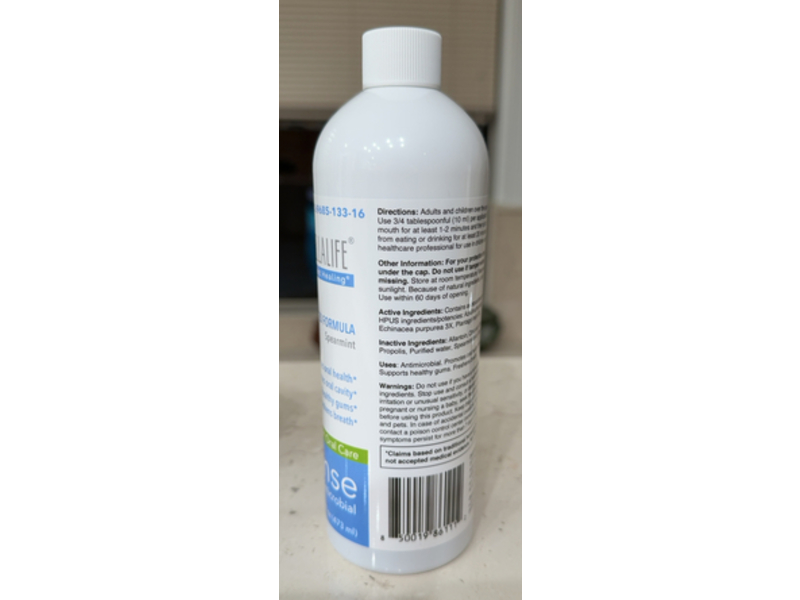 StellaLife Vega Oral Rinse Mouthwash, Spearmint, 16 fl oz/473 mL