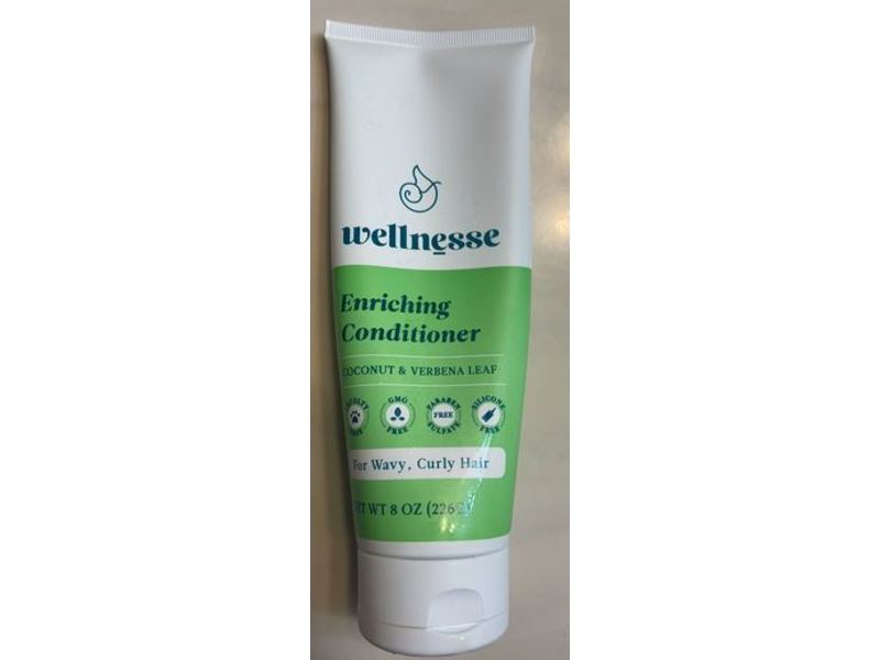Wellnesse Enriching Conditioner, Wavy, Curly Hair, Coconut & Verbena Leaf, 8 oz/226 g