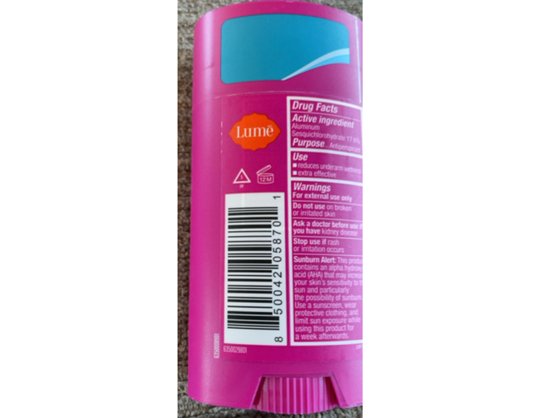 Lume Whole Body Deodorant + Sweat Control, 2.6 oz/75 g