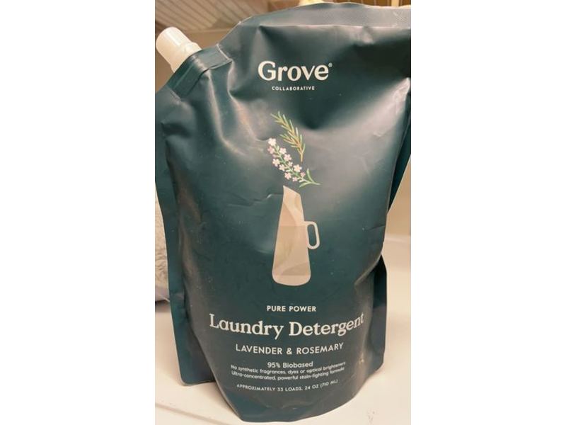 Grove Collaborative Pure Power Laundry Detergent, Lavender & Rosemary, 33 Loads, 24 oz/710 mL