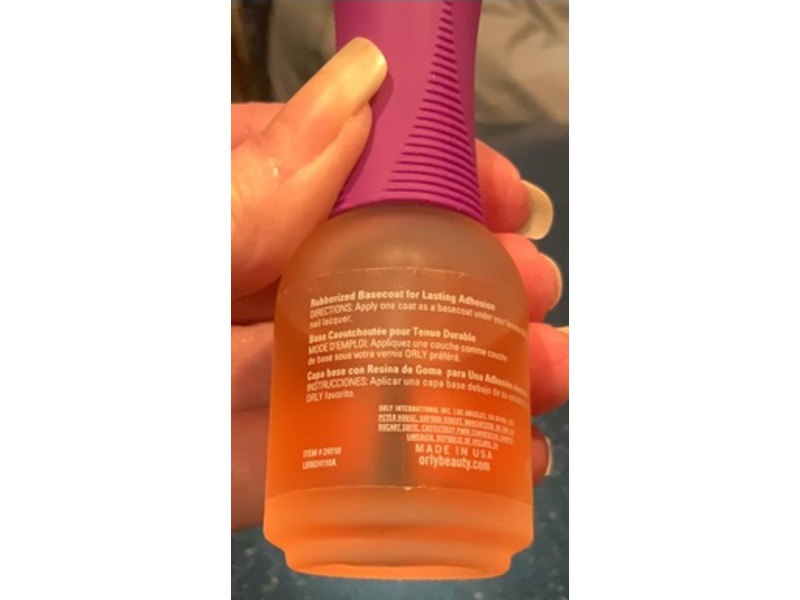 Orly Rubberized Basecoat, Bonder, 0.6 fl oz/18 mL