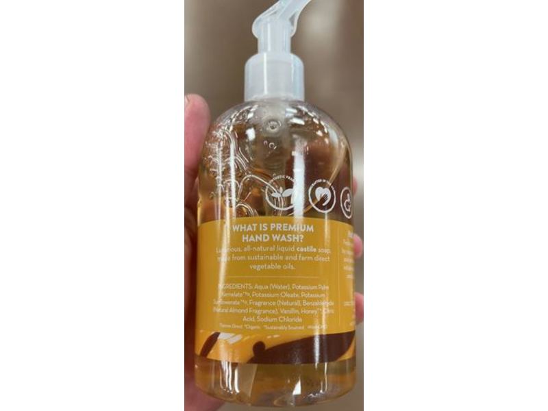 Pacha Soap Co Soap Premium Hand Wash, Vanilla Almond, 12 fl oz/354 mL