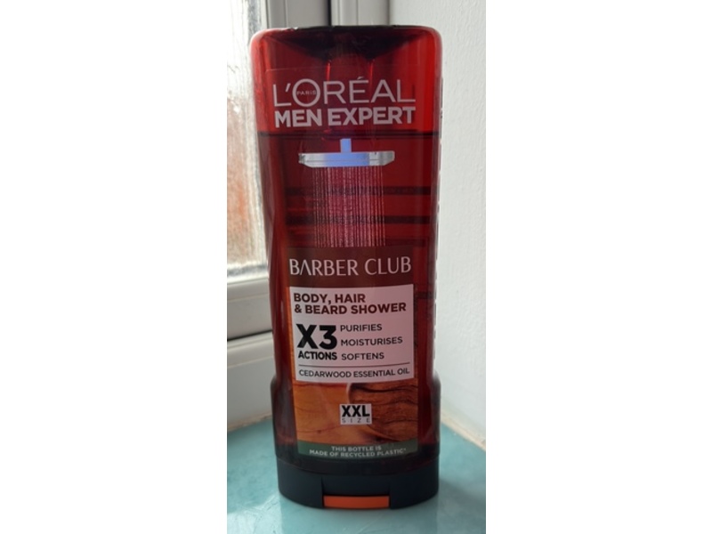 L'Oreal Paris Men Babber Club Expert Body, Hair & Beard Shower, Cedarwood Essential Oil, 400 mL