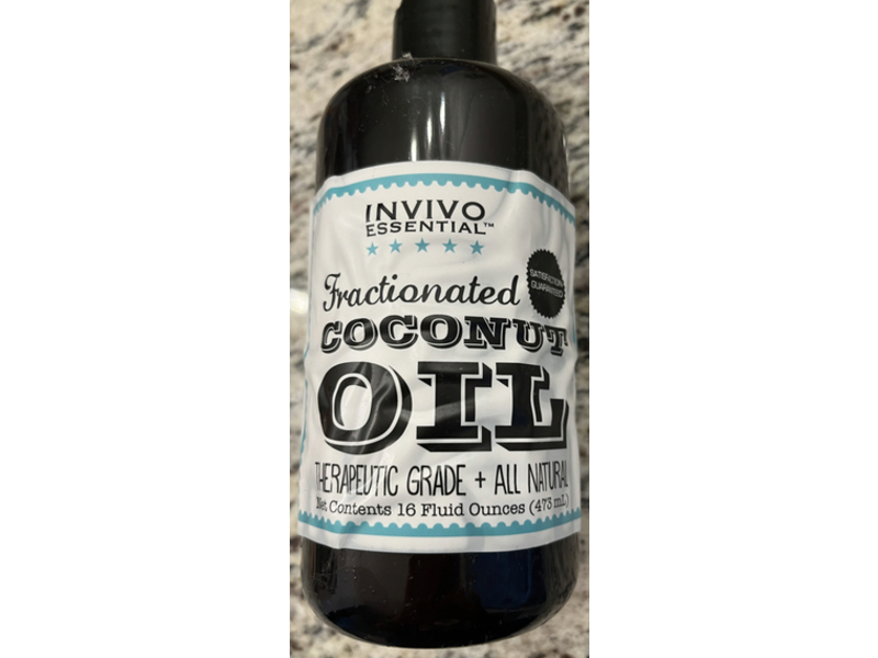 Invivo Essential Therapeutic Grade + All Natural Fractionated Coconut Oil, 16 fl oz/473 mL
