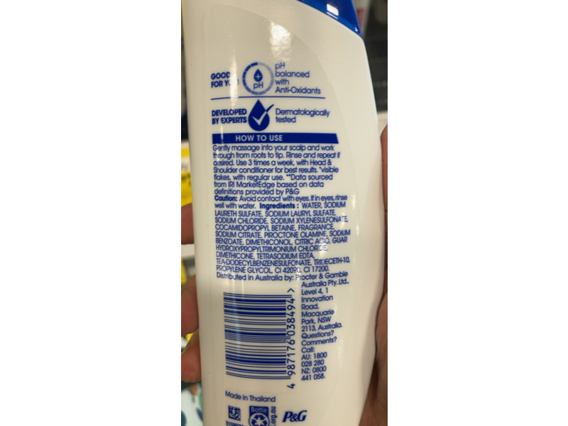 Head & Shoulders Clean & Balanced Anti Dandruff Shampoo, 200 mL