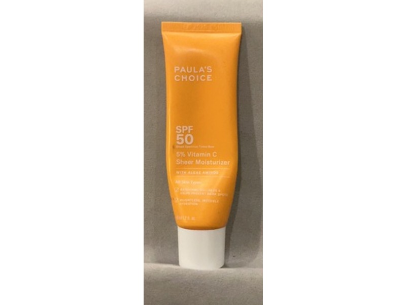 Paula's Choice Vitamin C Sheer Moisturizer Sunscreen, SPF 50, 2 fl oz/60 mL
