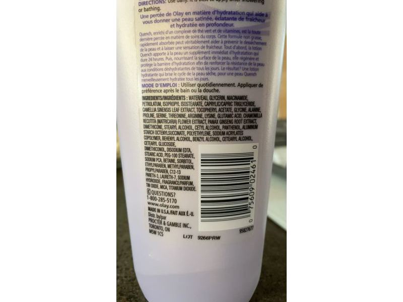 Olay Quench Active Hydration Body Lotion, Green Tea & Vitamin, 350 mL