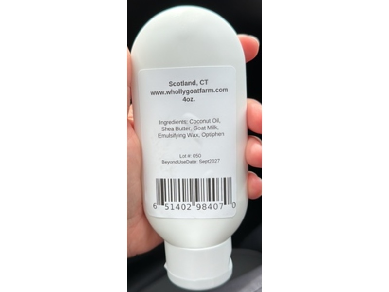 Wholly Goat Farm Goat Milk Lotion, Unscented, 4 oz
