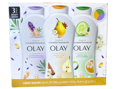 Olay Essential Botanical Body Wash Set, 23.6 fl oz/700 mL
