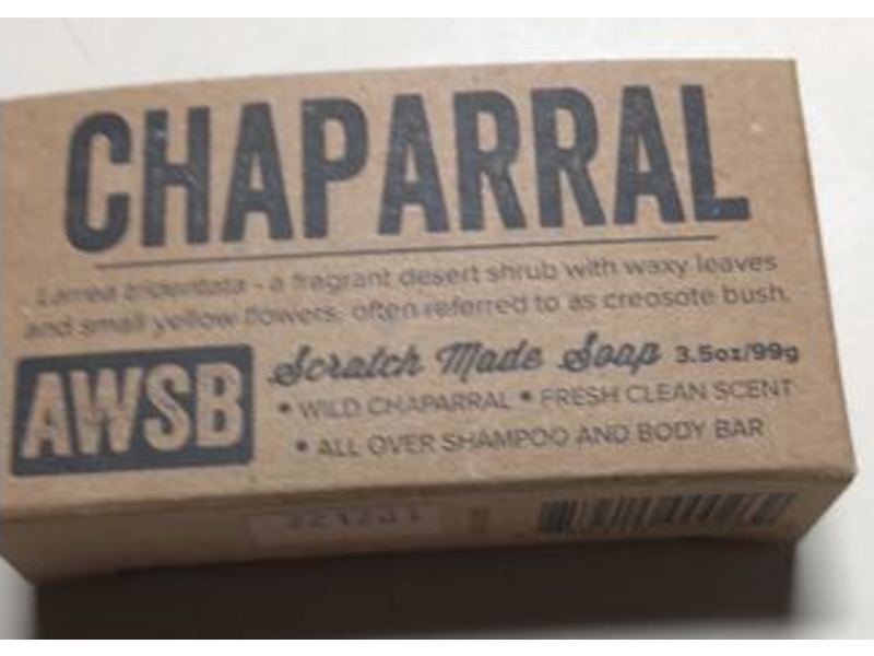 AWSB Chaparral Scratch Made Shampoo & Body Soap, Fresh Clean Scent, 3.5 oz/99 g