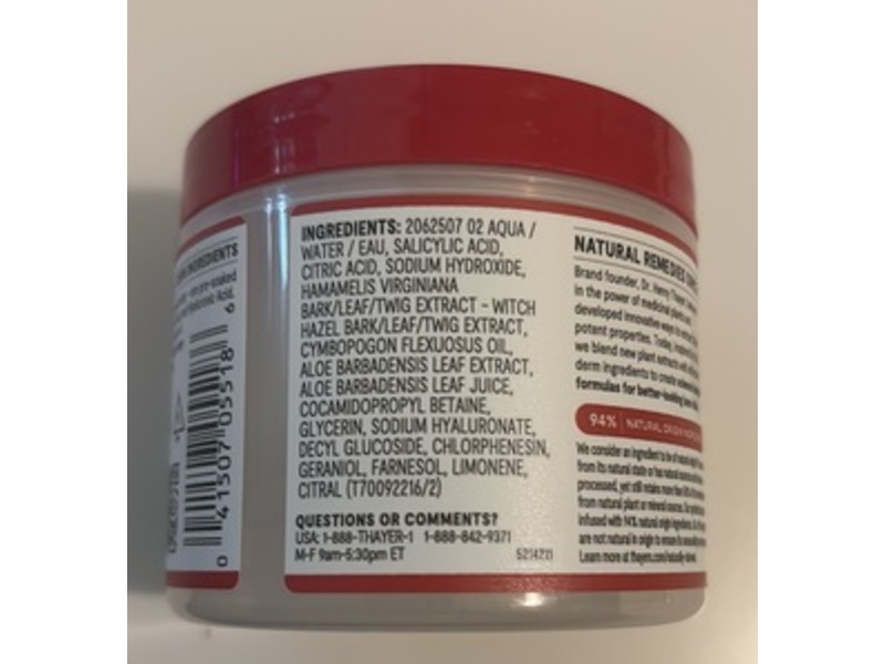 Thayers Pore Refining Dual-Sided Pads, Witch Hazel & Salicylic Acid, 60 Count