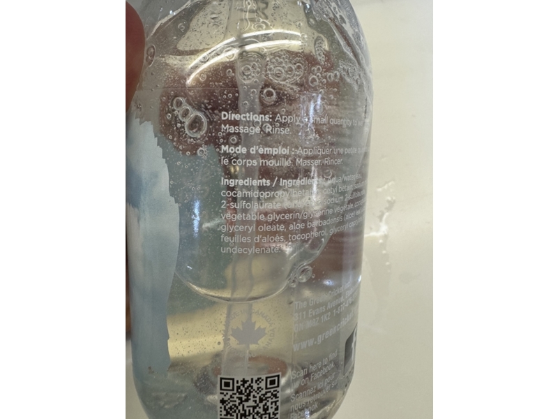 The Green Cricket Body Wash, 16 oz/500 mL