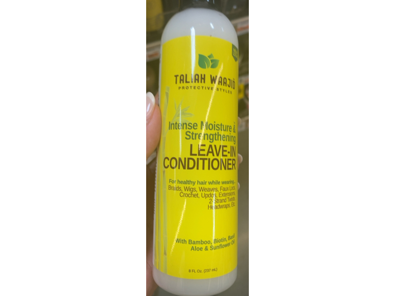 Taliah Waajid Intense Moisture & Strengthening Leave-In Conditioner, Bamboo, Biotin, Basil Aloe & Sunflower, 8 fl oz/237 mL