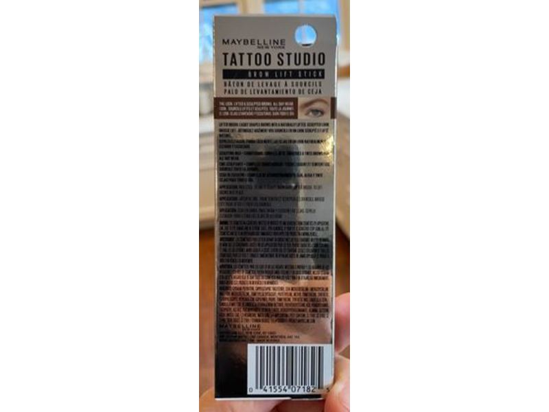 Maybelline New York Tattoo Studio Brow Lift Stick, 255 Soft Brown, 0.038 oz