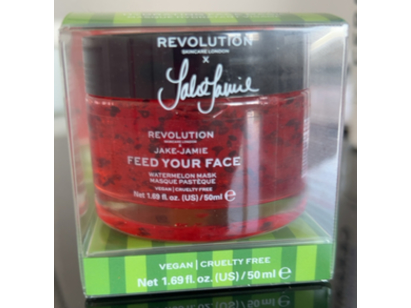 Revolution X Jake Jamie Feed Your Face Hydrating Face Mask, Watermelon, 1.69 fl oz/50 mL