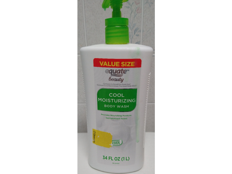Equate Beauty Cool Moisturizing Body Wash, 34 fl oz/1 L