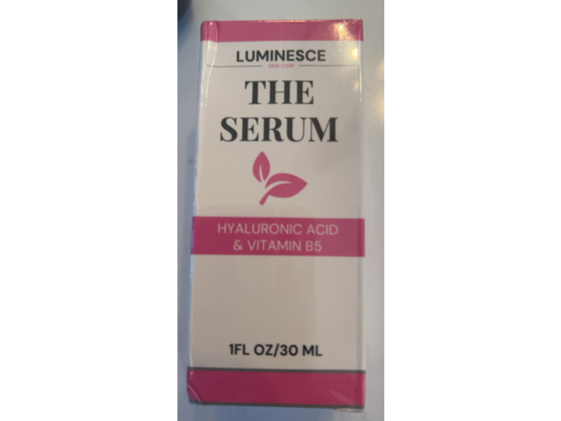 Luminesce Skincare The Serum, Hyaluronic Acid & Vitamin B5, 1 fl oz/30 mL