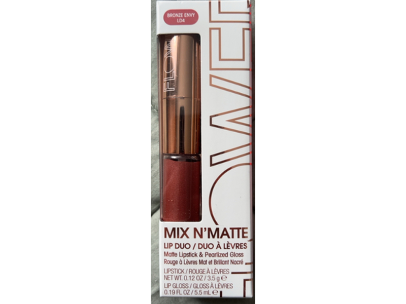 Flower Beauty Mix N Matte Lip Duo Matte Lipstick & High Shine Lip Gloss Duo, Bronze Envy, 0.19 fl oz/5.5 mL