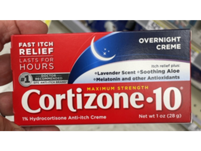 Cortizone-10 Fast Itch Relief Overnight Creme, Lavender Scent, 1 oz/28 g