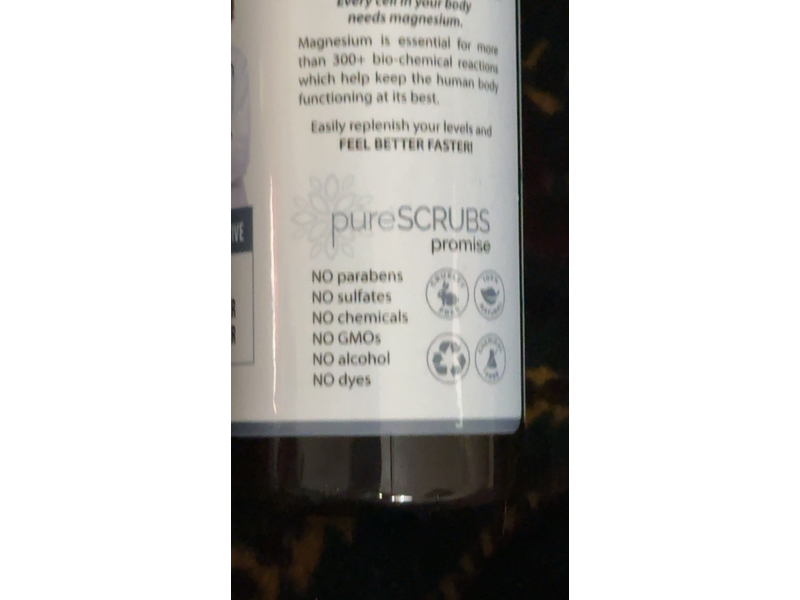 Pure Scrubs Magnesium Oil Spray, 4 fl oz/118 mL