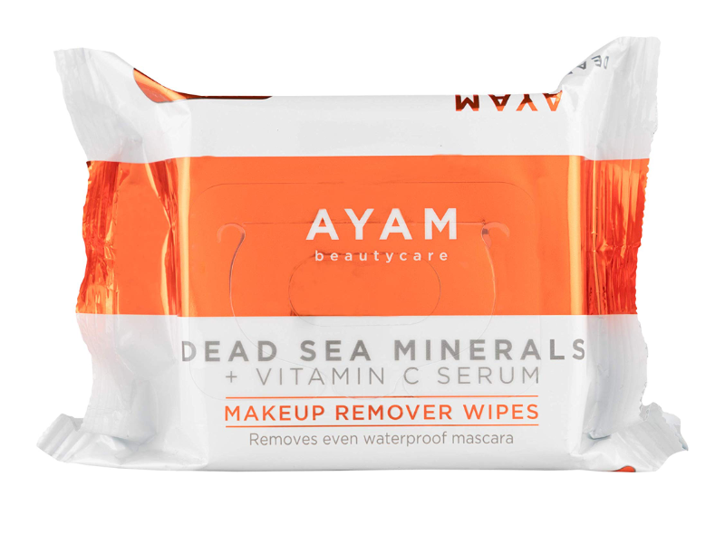 Ayan Beauty Care Makeup Remover Wipes, Dead Sea Mineral + Vitamin C Serum