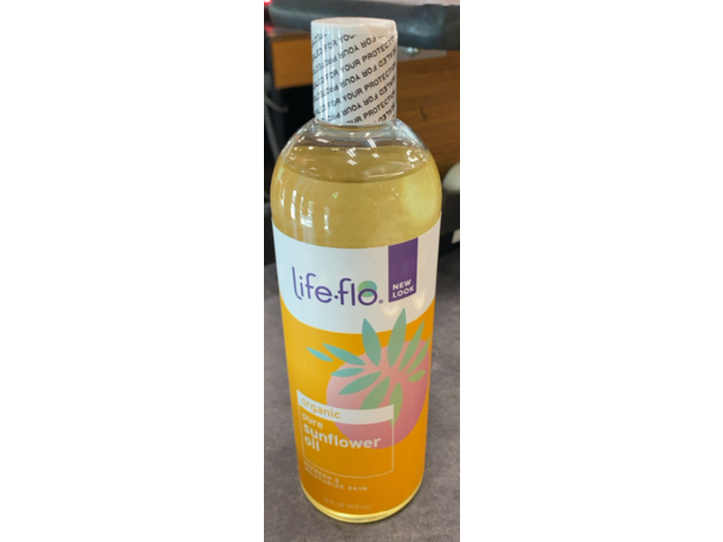 Life-flo Organic Pure Sunflower Oil, 16 fl oz/473 mL