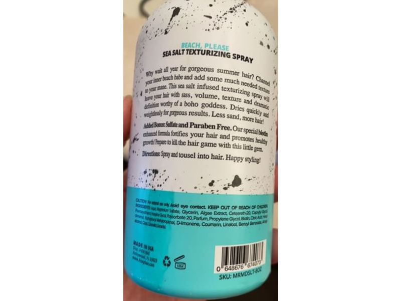 FoxyBae Beach Sea Salt Texturizing Hair Spray, 8 oz/236 mL