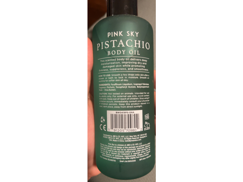 Pink Sky Pistachio Body Oil, 8.11 fl oz/240 mL