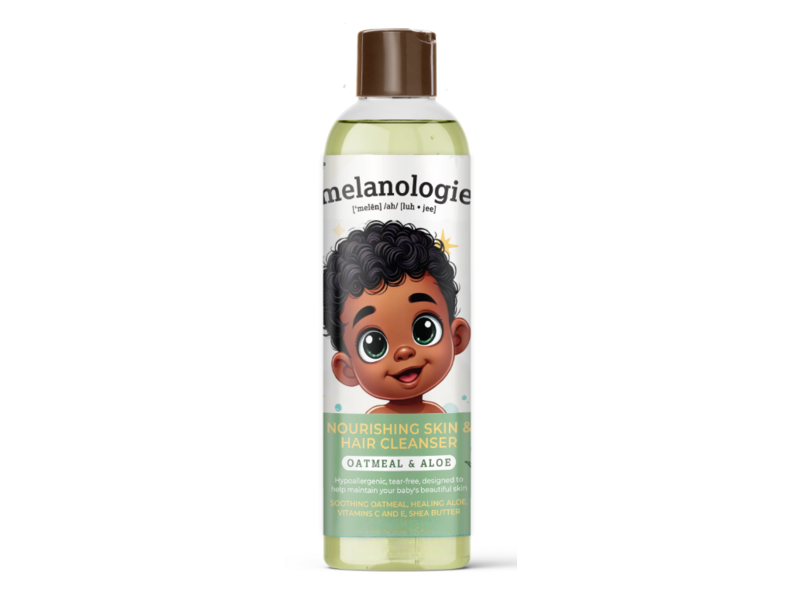 Melanologie Nourishing Skin & Hair Cleanser, Oatmeal & Aloe, 8 fl oz/236 mL