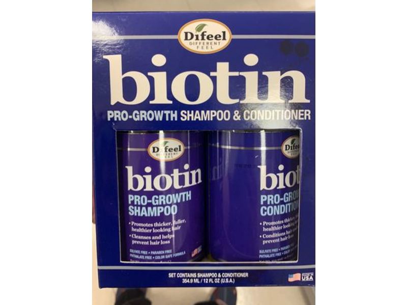 Difeel Pro-Growth Biotin Shampoo & Conditioner