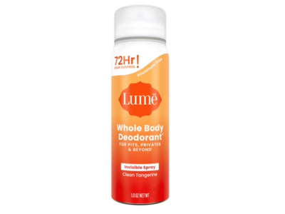 Lume Whole Body Deodorant Invisible Spray, Clean Tangerine, 1.0 oz