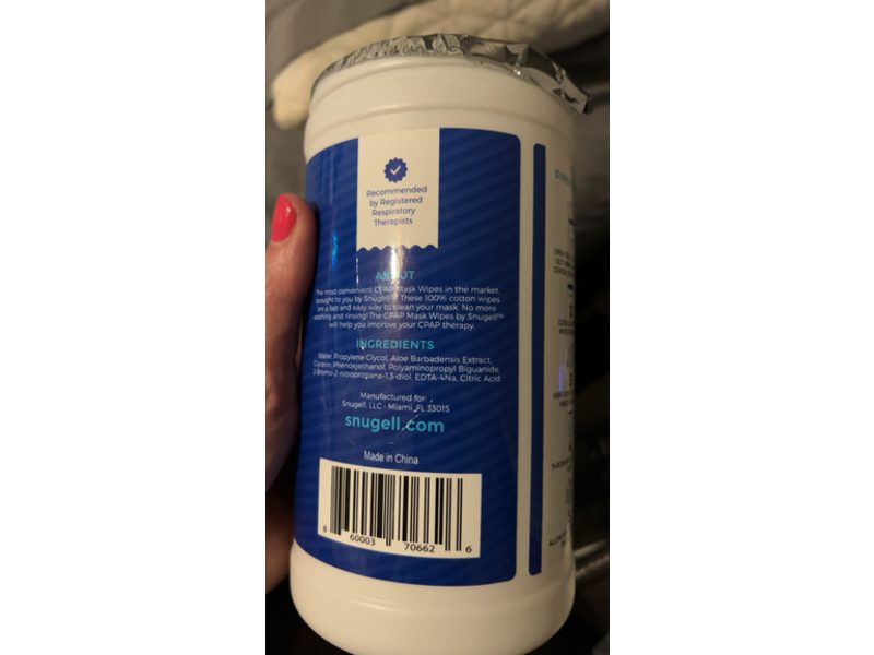 Snugell CPAP Mask Wipes, 110 Count