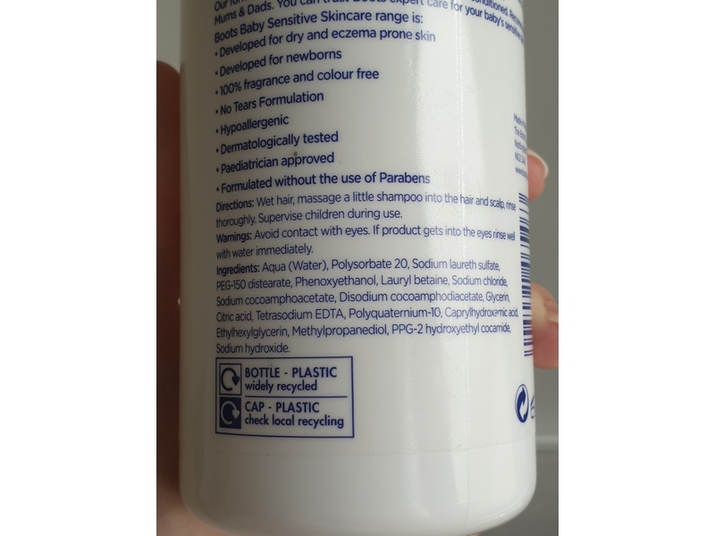 boots baby sensitive conditioning shampoo