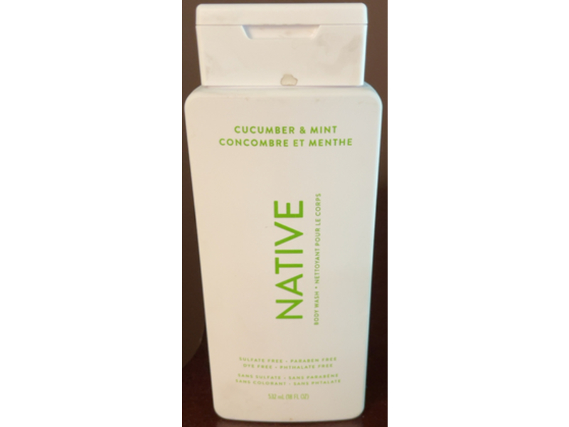 Native Body Wash, Cucumber & Mint, 18 fl oz/532 mL, Pack Of 2