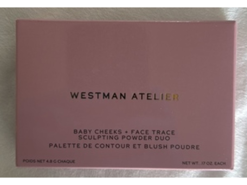 Westman Atelier Baby Cheeks + Face Trace Sculpting Powder Duo, Petal / Biscuit, 0.17 oz/4.8 g