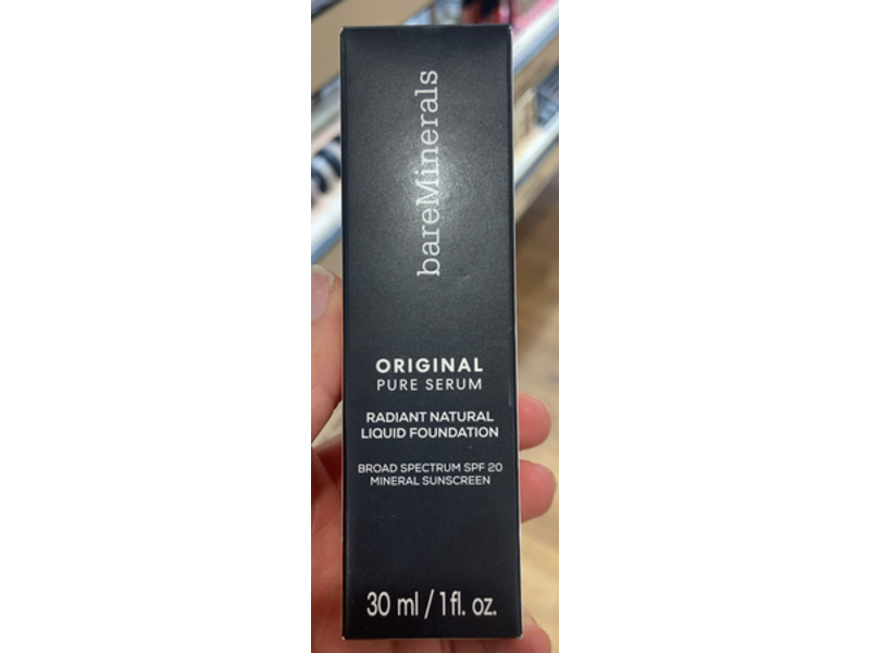 BareMinerals Original Pure Serum Radiant Natural Liquid Foundation SPF 20 Medium Cool, 1 fl oz/30 mL