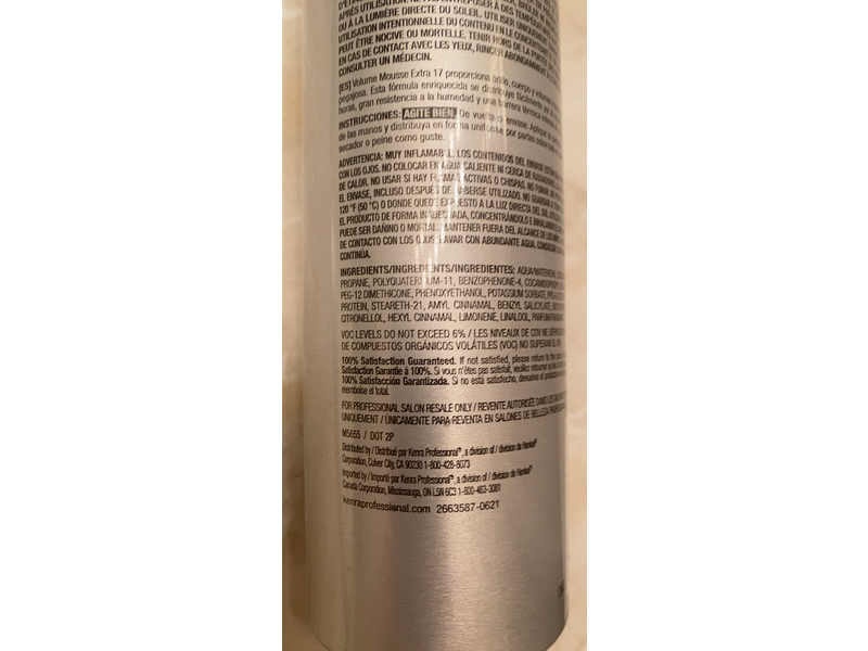 Kenra Volume Mousse, Extra 17, 8 oz/226 g