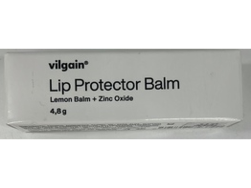 Vilgain Lip Protector Balm, Lemon Balm + Zinc Oxide, 4.8 g